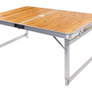 Easy folding table for camping or for fishing, on a white background, isolate